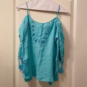 ☮️✌️BOHO off shoulder top S